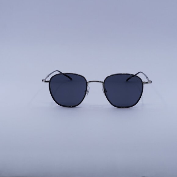Montblanc MB0160S 001 Sunglasses Silver/Black Square Frame, Grey Lenses - Picture 3 of 11